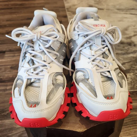 Balenciaga | Shoes | Balenciaga Track Size 44 White And Red | Poshmark